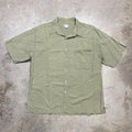 Vintage Utility Y2k Yellow plaid button up shirt large