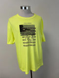 Corella Shirt Mens Large Tee Never Forever Look Forward Green Cotton N42