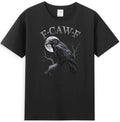 Black Crow F-Caw-F Funny Black Bird Moon Gothic Pattern Men's T-Shirt