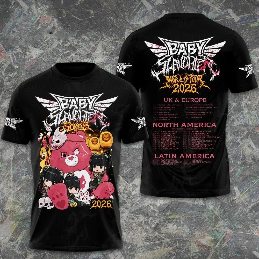 BABYMETAL World Tour 2026 Kawaii Metal Graphic Tee Fan Gift Shirt
