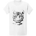 Gildan 5000 Vintage Tiger Face Graphic T-Shirt - Trendy Animal Lover Gift Tee