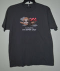 Men’s Gray I’m Not Just Lazy I’m Super Lazy Flying Sloth Short Sleeve T-Shirt XL
