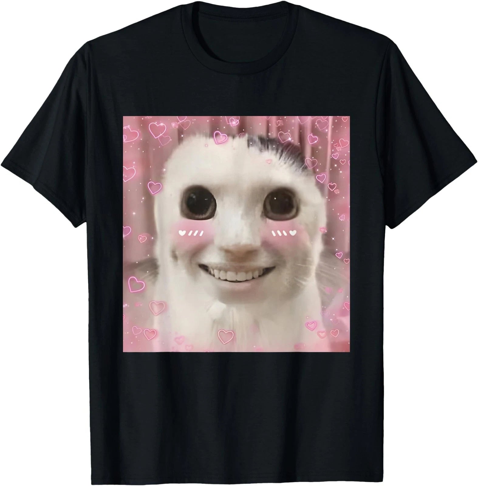 Goofy Ahh Cat Meme Dank Cursed Weirdcore Cringey Banana Cat T-Shirt