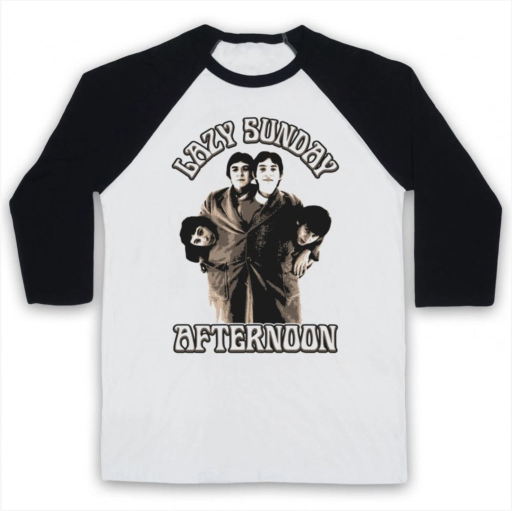Lazy Sunday the Small Faces Classic Rock Pop 3/4 Sleeve Baseball Tee T-Shirt
