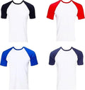 Mens T Shirt 100% Cotton Short Sleeve Man T shirt, Tee Top Raglan T Shirt.