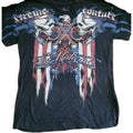 Xtreme Couture Affliction Tee 3XL USA Skull & Eagle Biker Y2K Grunge 2 Sided