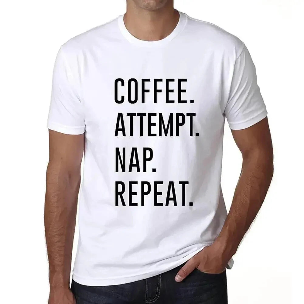ULTRABASIC men's t-shirt coffee attempt nap rehearsal coffee attempt