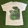 Vintage 90s Budweiser Lizard Tshirt Large Faded Retro Beer Grunge 1997 Large