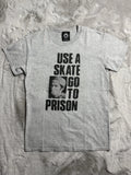 Thrasher "Use A Skate Go To Prison" Graphic Tee | Size S | Grey