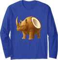 Italian Brainrot Funny Coconuto Rhino Long Sleeve T-Shirt