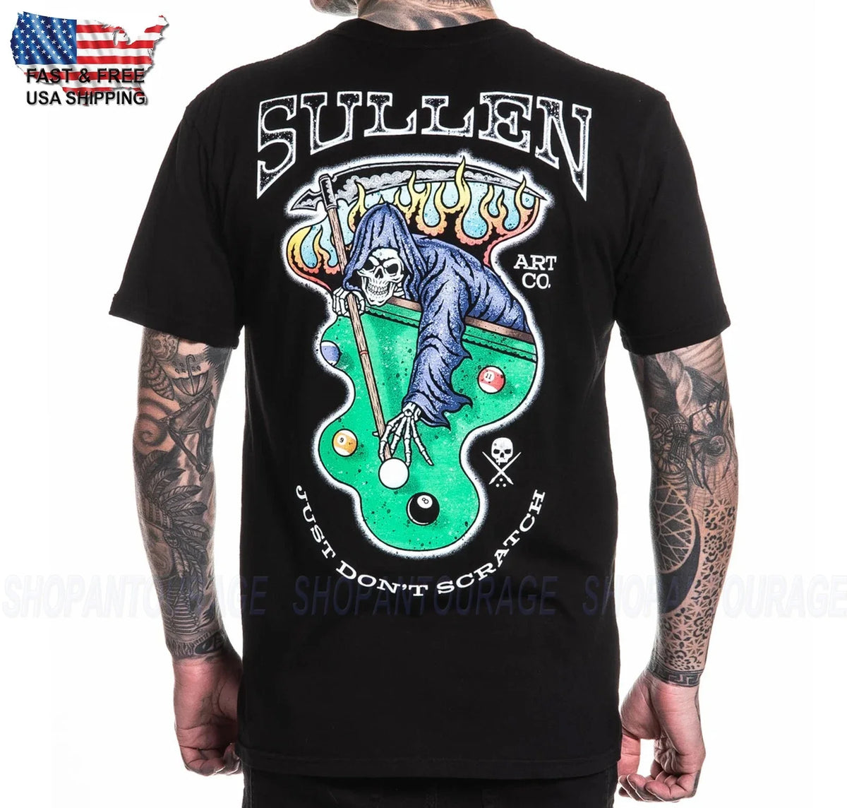 Sullen Art Collective Don`T Scratch Premium SCM8114 Short Sleeve T-shirt For Men