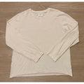 Billy Reid Dylan Crew Neck Long Sleeve Shirt XL Ivory Minimalist Quiet Luxury