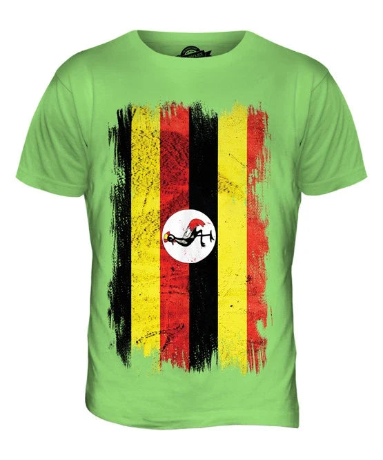 UGANDA GRUNGE FLAG MENS T SHIRT TEE SHIRT XS S M L XL 2XL 3XL 4XL 5XL