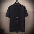 Men's Polyester Black Loose Printed T Shirt Casual Style for Everyday Wear
