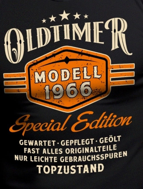 60th Birthday Mens T-Shirt Vintage Model 1966 Funny Sayings Shirts Men