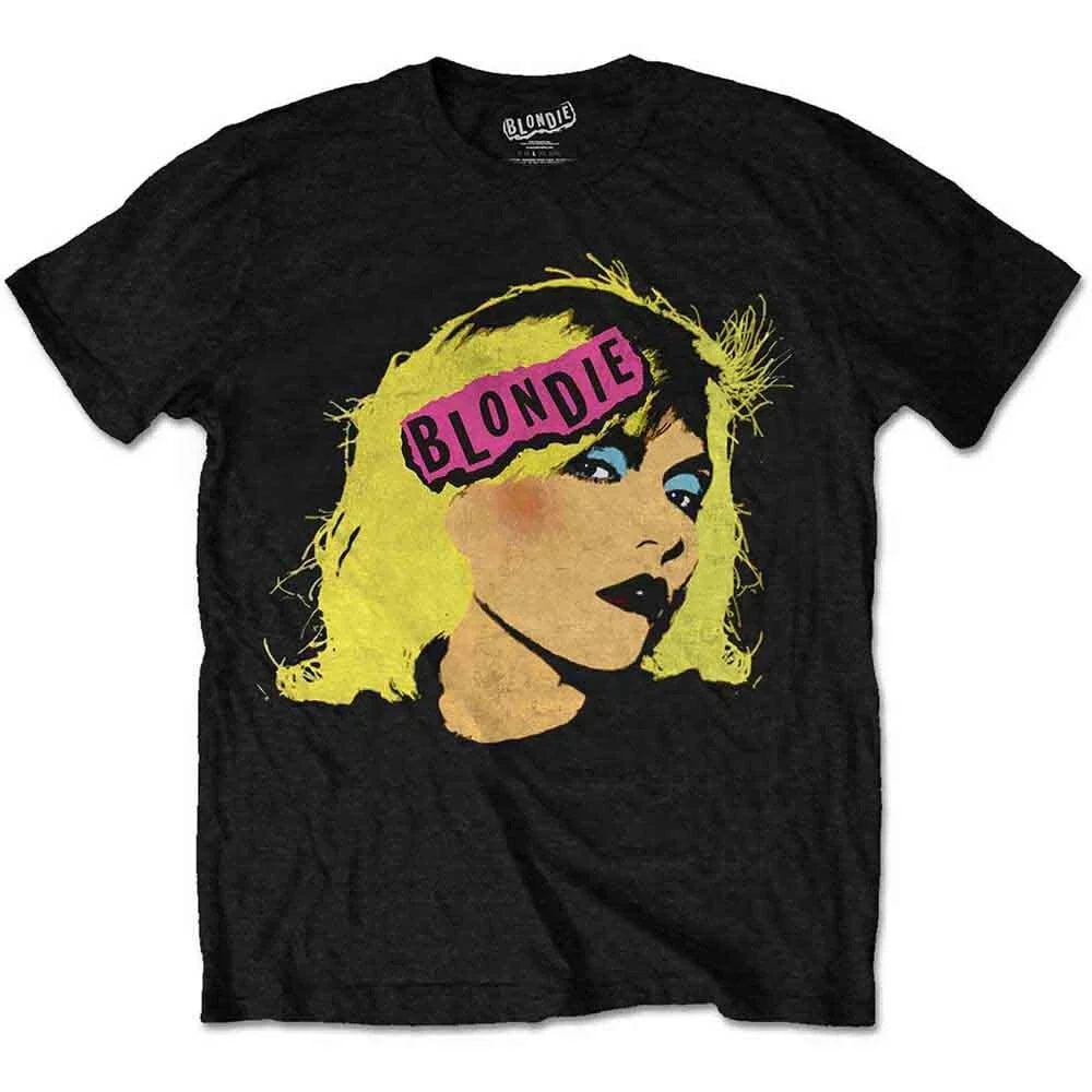 Blondie Punk Logo T-Shirt Black New