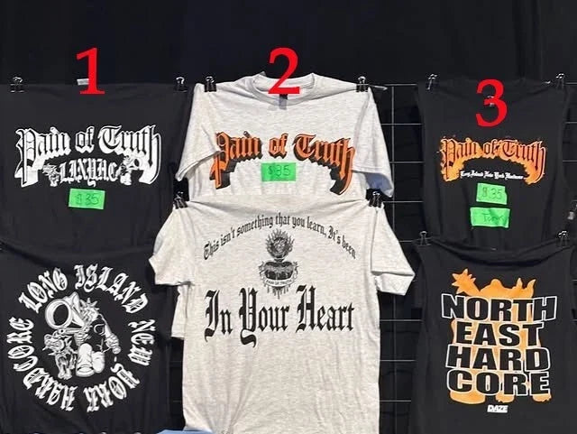 Pain Of Truth T Shirt, In Your Heart Hardcore Punk Tee, 2 Sided, reprint