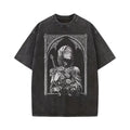 Black T-Shirt Size L Blind Gothic Monk Vintage Graphic Streetwear Cotton