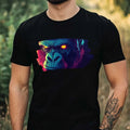 Mens Neon Gorilla Motif Cotton T-Shirt Size XS to 5XL