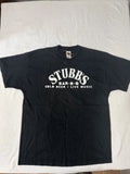 Fruit of the Loom Stubbs Bar-B-Q Cold Beer Music Black Cotton T-Shirt XL