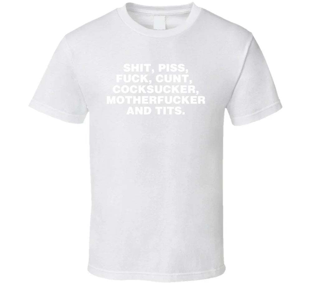 Seven Dirty Words George Carlin Funny T Shirt