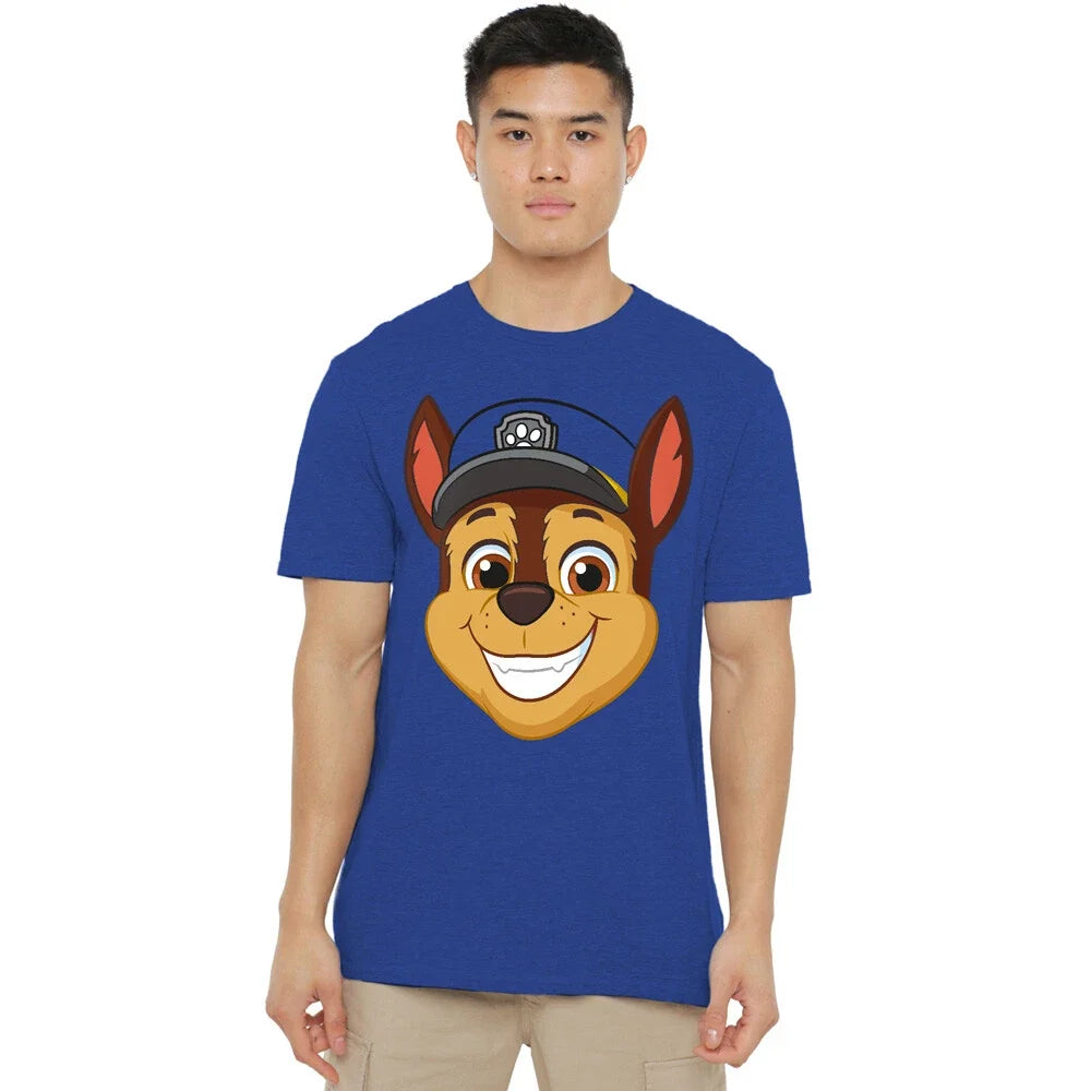 Paw Patrol Chase Grin T-Shirt S-2XL-Royal Blue