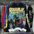 RoughPlay Retro Silver-Print Loose Holey Fake Two-Piece Long-Sleeve