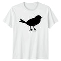 Simple Bird Silhouette Black Graphic T-Shirt Bird Watching Wildlife Nature