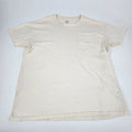 Hollister Pocket Shirt Mens Small White Distressed Grunge Heavyweight Crew Neck