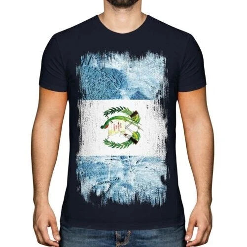 Guatemala Grunge Flagge Herren T-Shirt Guatemala Fußball Guatemalan Hemd