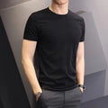 Stylish Street Men's Bottoming Trendy Pullover Short sleeved Round Neck Tees