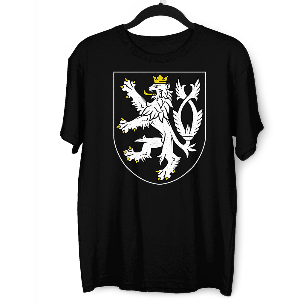 The Coat of Arms of The Czech Republic Political Crew Neck Czechia T-Shirt