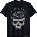 If It Fits I Sit Black Cat Skull Minimalist Meme Humor T-Shirt