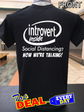 Social Distancing Corona T Shirt Covid Quarantined Introvert Funny Black