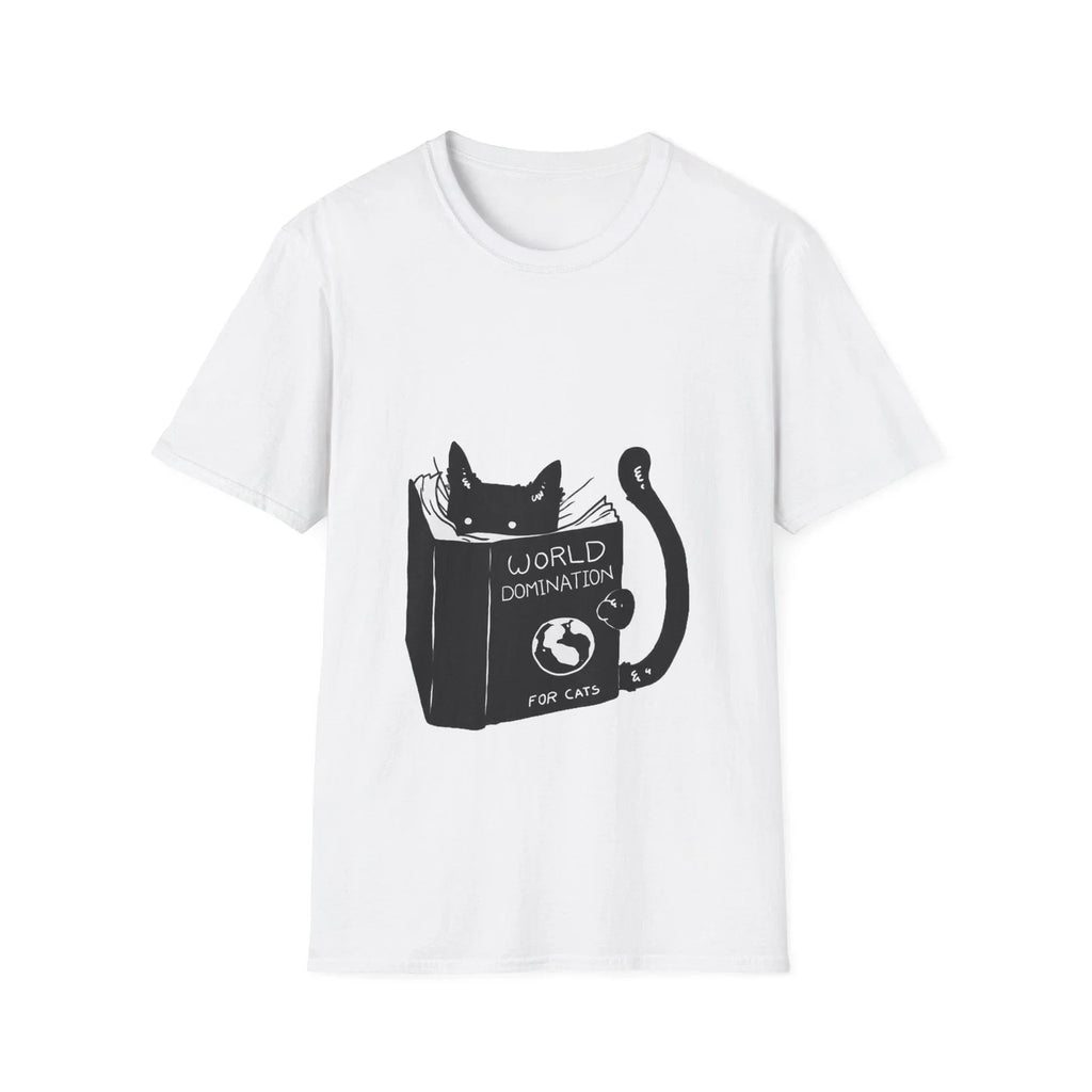 Cat Reading Tee, Funny Cat Lover Shirt, Humorous Kitten Graphic Tee