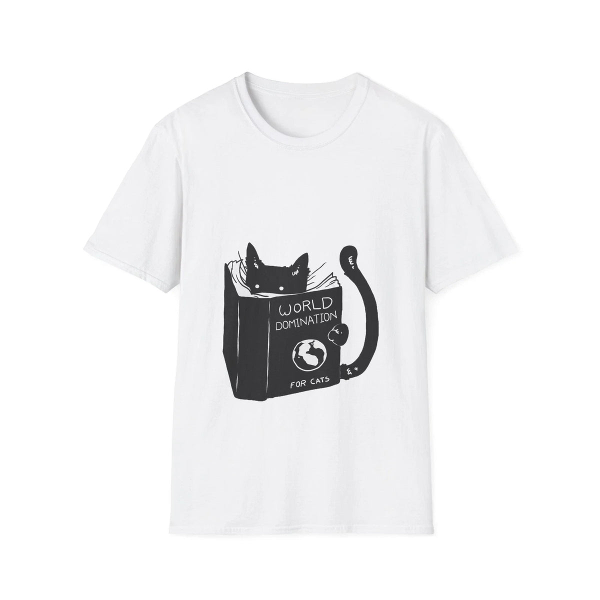 Cat Reading Tee, Funny Cat Lover Shirt, Humorous Kitten Graphic Tee
