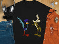 Wile E Coyote and Road Runner T-Shirt Cartoon Character Tee USA Size S to 3XL