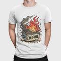 Sarcastic Grilling Shirt - I'm Fine Burning Grill Funny Dad Gift