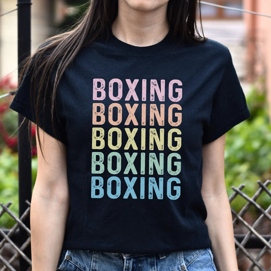 Boxing Unisex Shirt, Boxer tee Black S-2XL