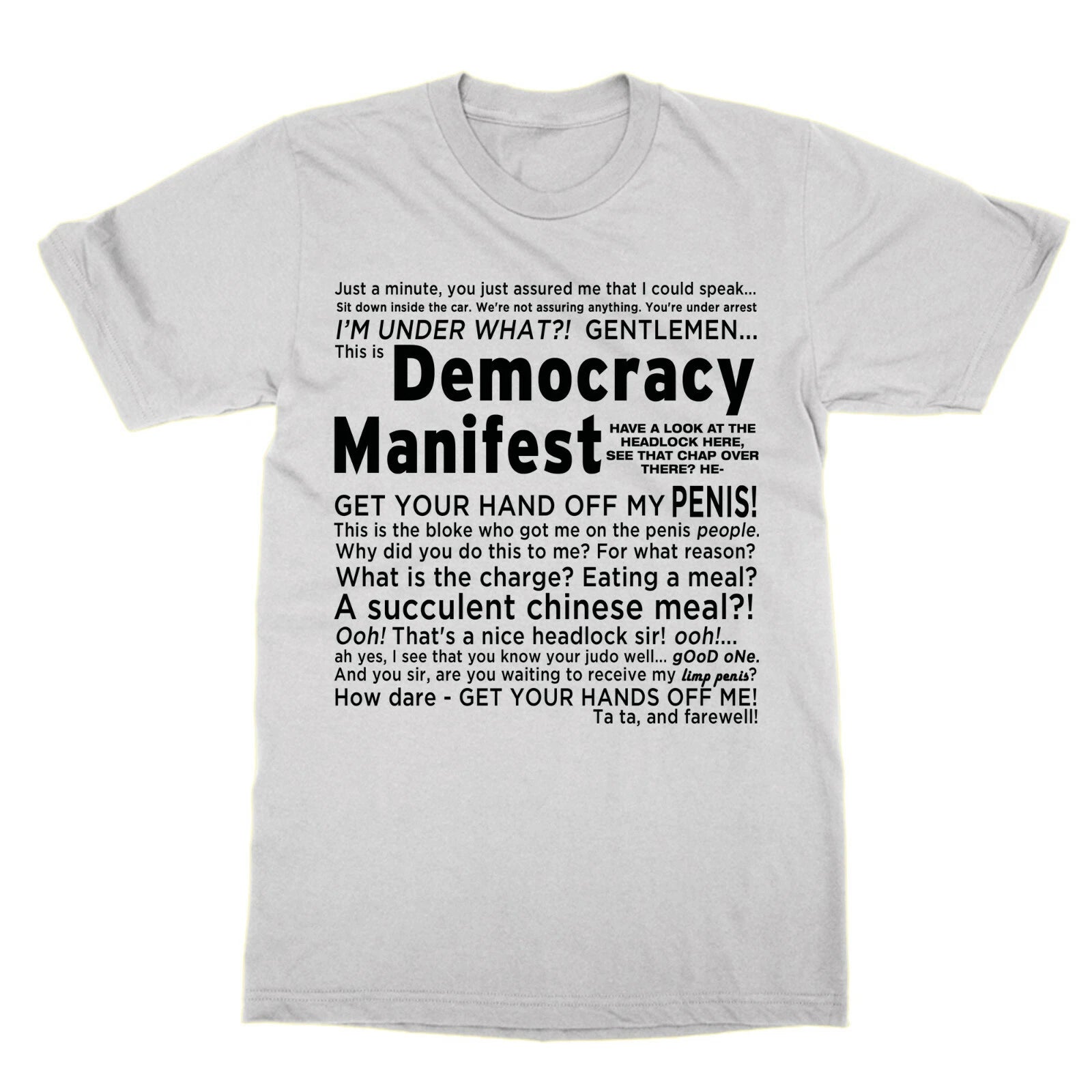 Democracy Manifest t-shirt present viral video funny nerd tee meme present gift