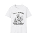 I Feel Like Work Skull Lady with Wine Home Just Got Visitation Rights T-Shirt