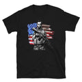 Tactical Abe Lincoln Soldier with Flag Short-Sleeve Unisex T-Shirt