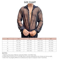 Men See Through Shirt Stylish Long Sleeve Top For Casual Wear 100% Polyester For