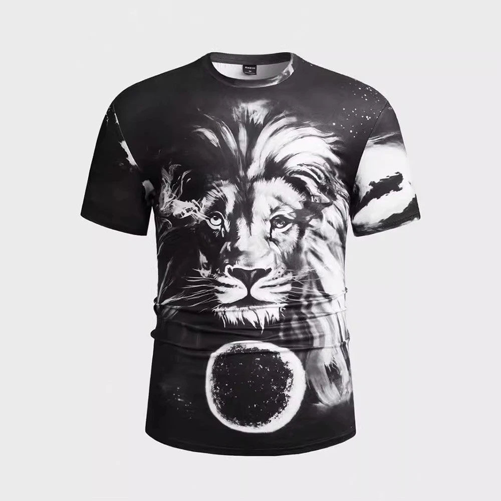 Mens daily wear vintage round neck T Shirt for American street style fit