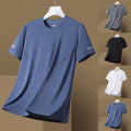 Loose Fit Ice Silk Men's T Shirt Quick Dry Short Sleeve Casual Daily Wear Top
