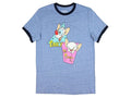 Pinky And The Brain With Distressed Logo Ringer Men's T-Shirt Large NWT