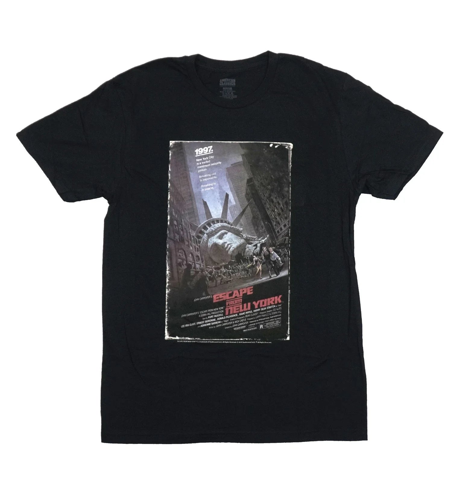Escape From New York Mens T-Short -Classic Movie Poster