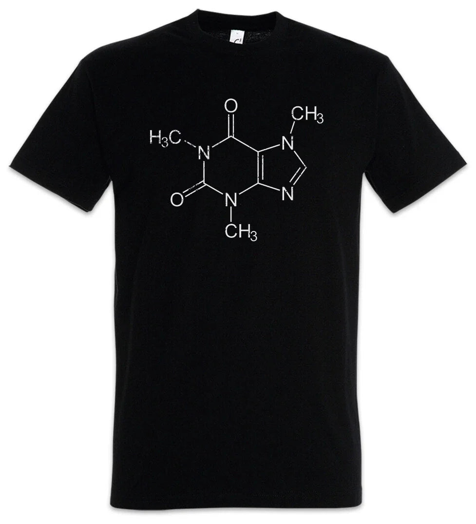 Caffeine Molecule T-Shirt Fun Geek Nerd Coffee Chemist Chemistry Teacher Formula