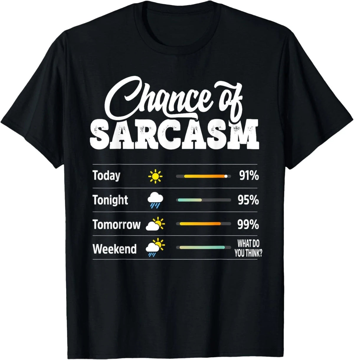 Funny Chance of Sarcasm Humor Fun Sarcastic Mens Women Gift Unisex T-Shirt