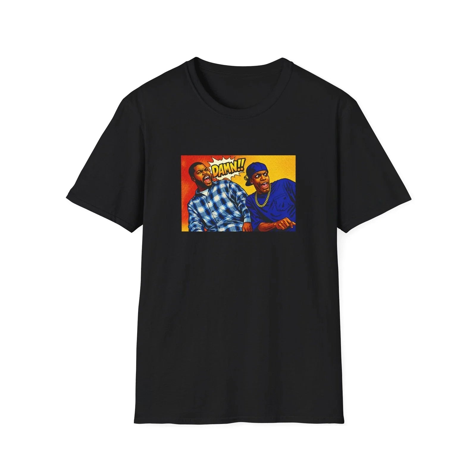 Craig and Smokey "Damn!" Pop Art T-Shirt | Friday Movie Inspired Qoute Tee